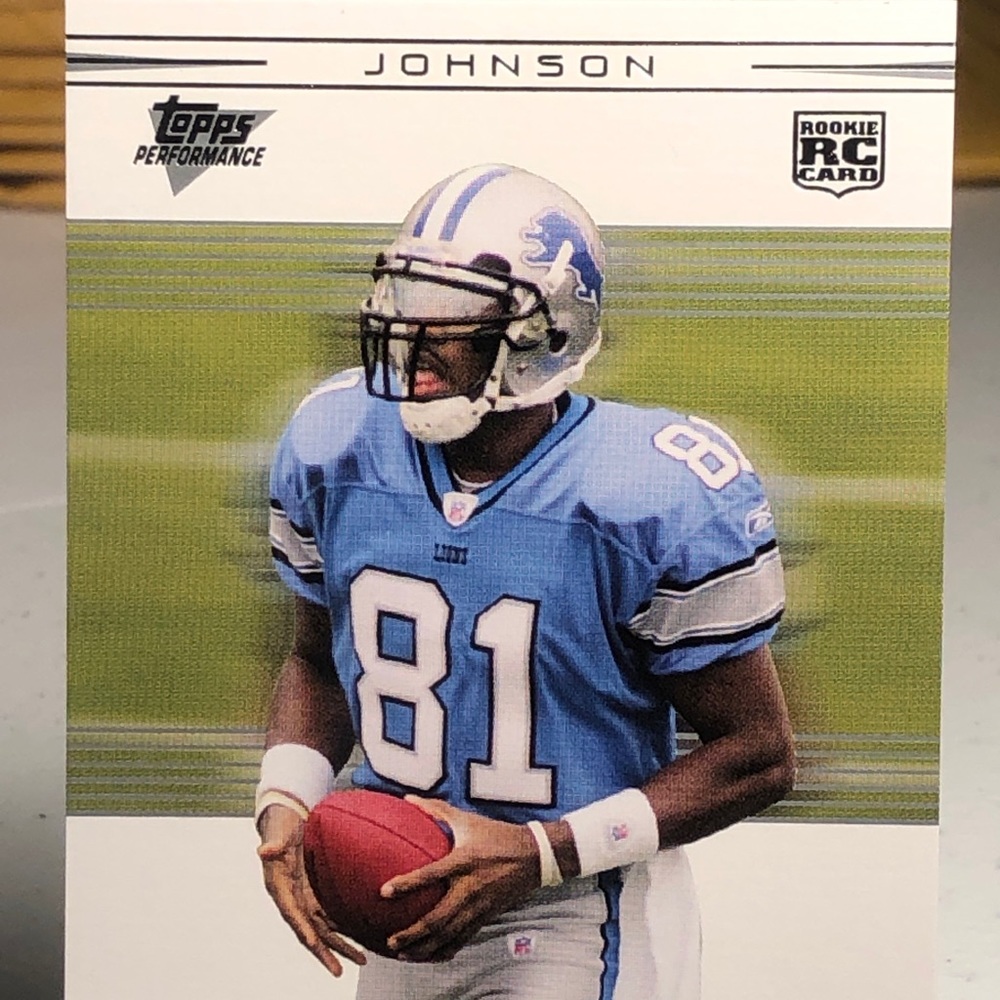 Calvin Johnson topps rookie card /50 lions